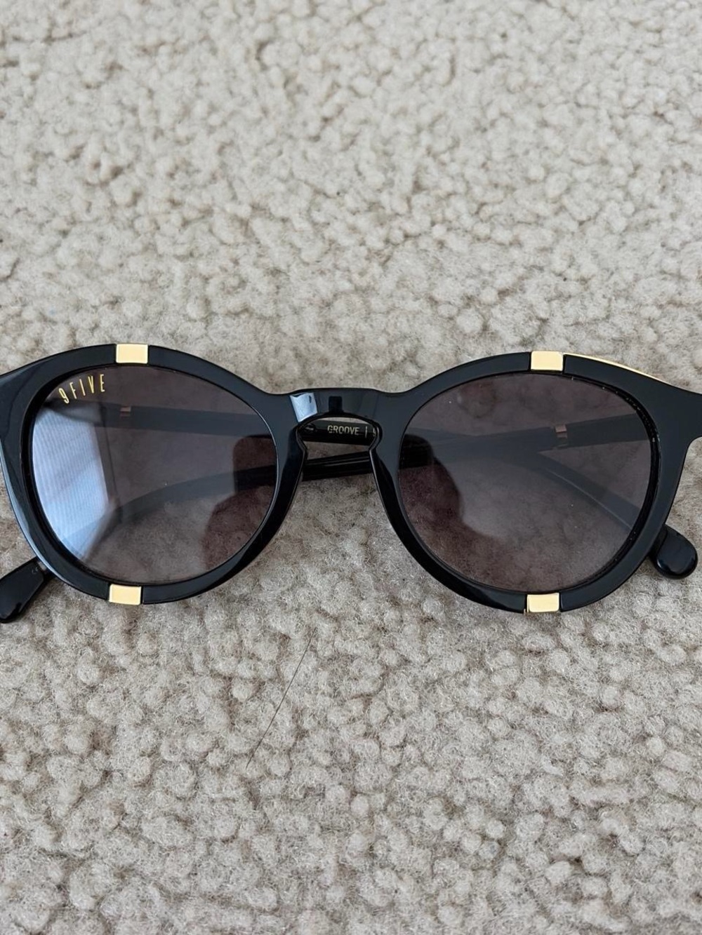 9FIVE GROOVE BLACK & 24K GOLD SUNGLASSES